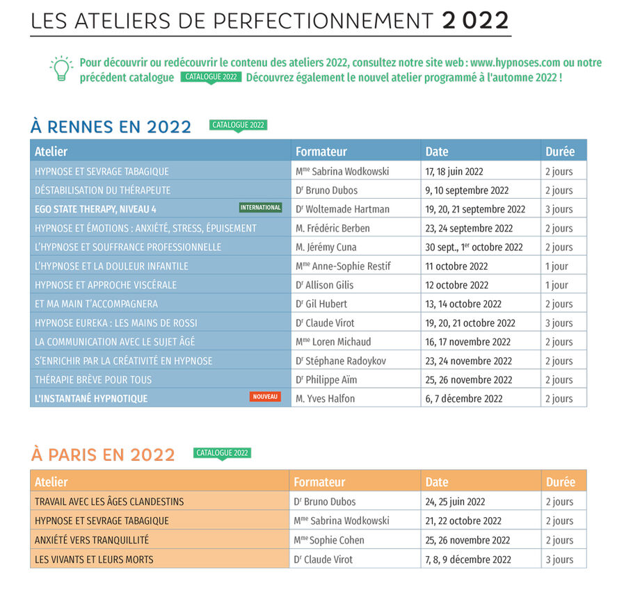Ateliers 2022