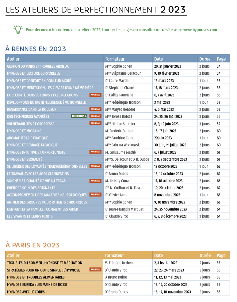 Ateliers 2023